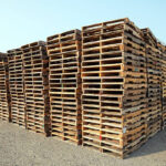 Stack of wooden pallets